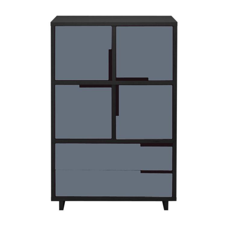 Modu-Licious #6 storage BluDot Graphite on Oak Grey Blue