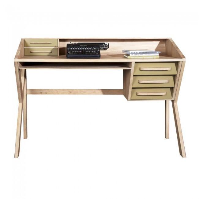 Mr Marius Origami 5 Drawers Desk Desk's Ethnicraft Olive