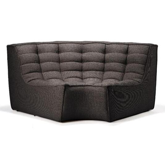 N701 Sofa - Round Corner Sofa Ethnicraft Dark Grey