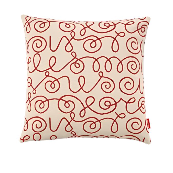 Names Pillow (Set of 2) Pillows Maharam Crimson On White Color Pattern