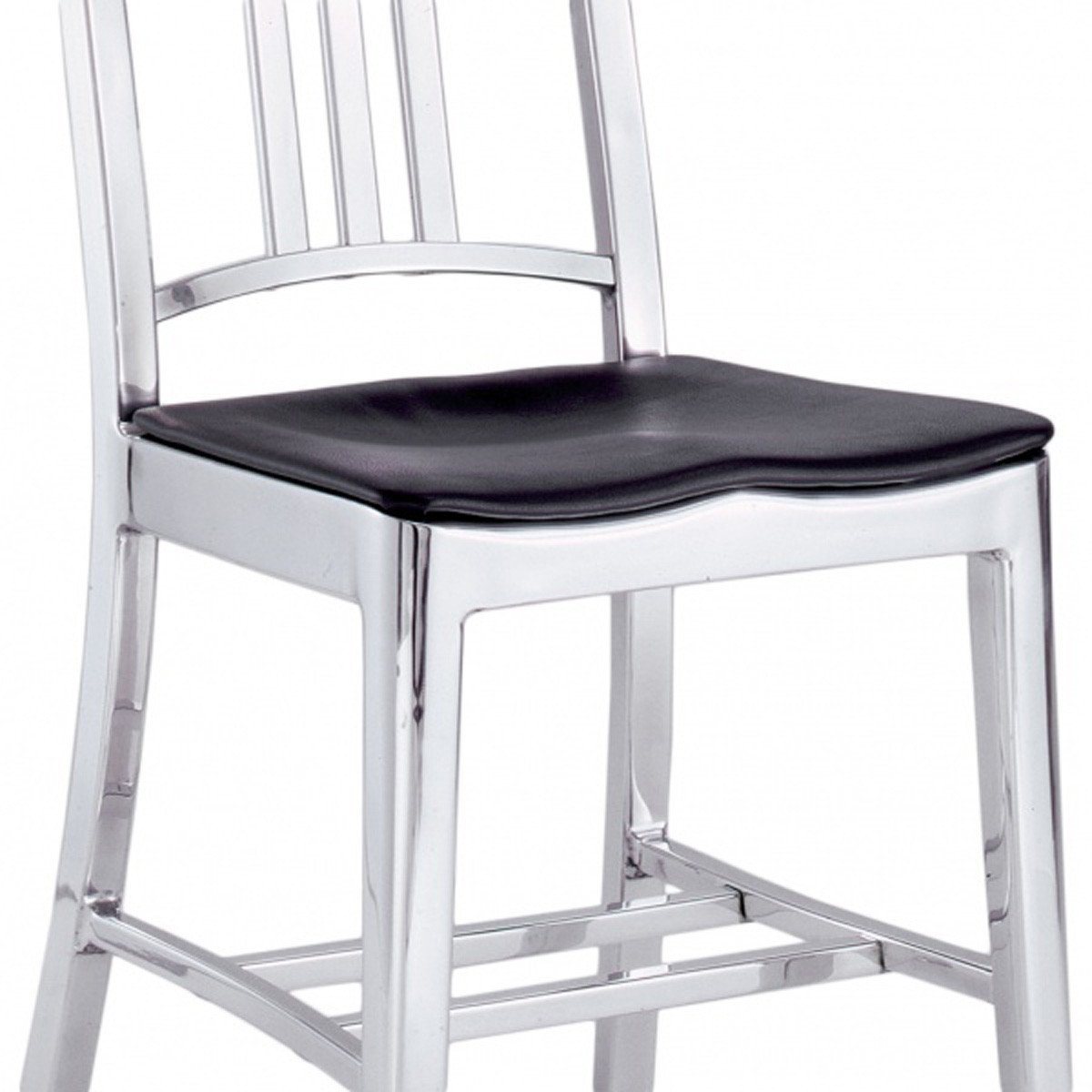 Navy Child's Chair By Emeco kids Emeco Brushed Black Vinyl Seat Pad