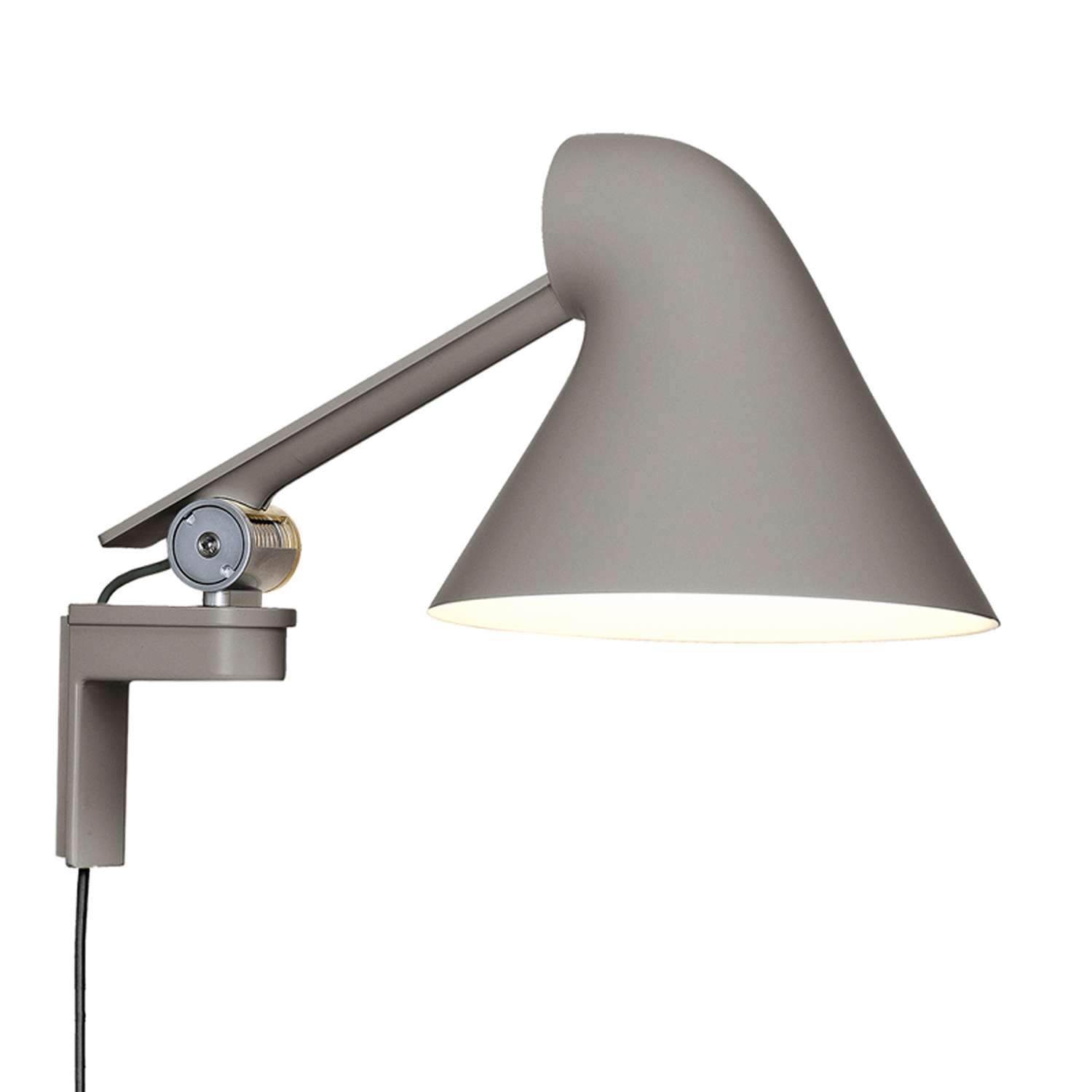 Njp Short Wall Lamp Wall Lights Louis Poulsen Light Alu Grey 2700K