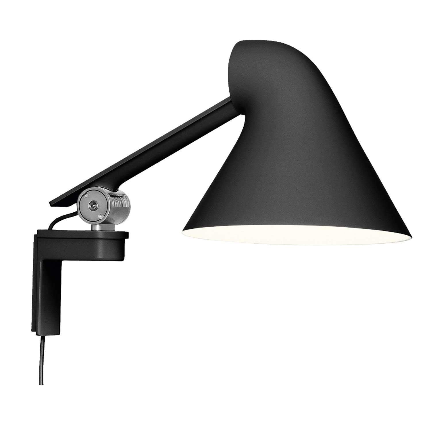 Njp Short Wall Lamp Wall Lights Louis Poulsen Black 2700K