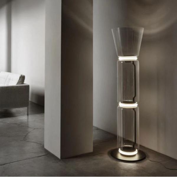 Noctambule High Cylinder and Cone LED Floor Lamp Floor Lamps Flos