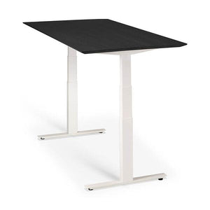 Bok Adjustable Desk Desk's Ethnicraft 55” - Oak Black White 