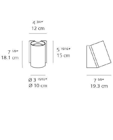 Oblique LED Outdoor Wall Lamp Outdoor Lighting Artemide