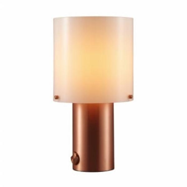 Walter Table Size 2 Table Lamp Original BTC Copper & Opal Glass