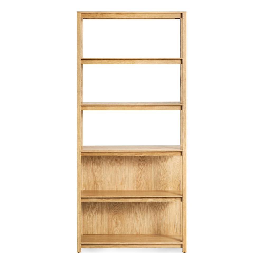 Open Plan Tall Bookcase Shelves BluDot White Oak