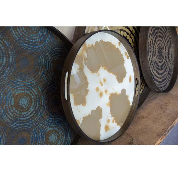 Organic Round Glass Tray Tray Ethnicraft