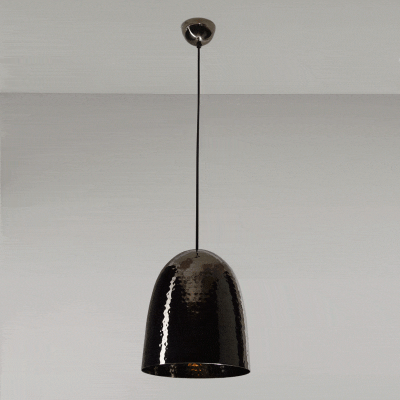 Stanley Medium Pendant Light suspension lamps Original BTC Hammered Black Nickel
