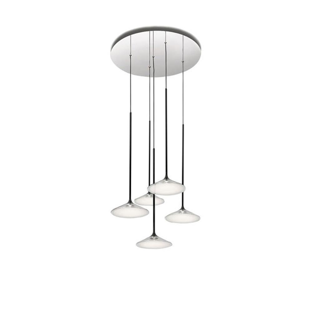 Orsa 21 Chandelier Suspension suspension lamps Artemide Clear Black 38W
