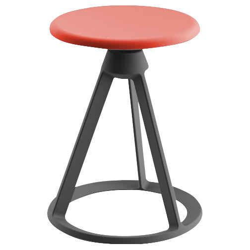 Piton Outdoor Fixed-Height Stool Outdoors Knoll Red Coral Metallic Grey