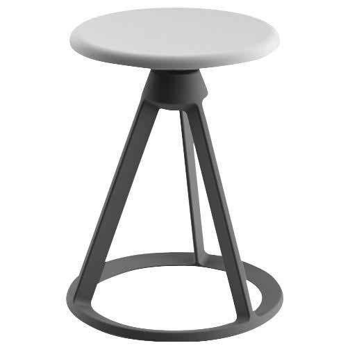Piton Outdoor Fixed-Height Stool Outdoors Knoll Sterling Metallic Grey