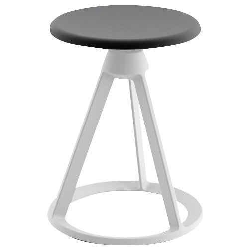 Piton Outdoor Fixed-Height Stool Outdoors Knoll Jet Black White