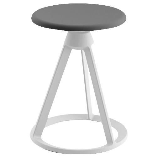 Piton Outdoor Fixed-Height Stool Outdoors Knoll Metallic Grey White
