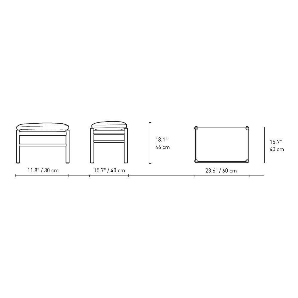 Ow149-F Colonial Footrest ottomans Carl Hansen