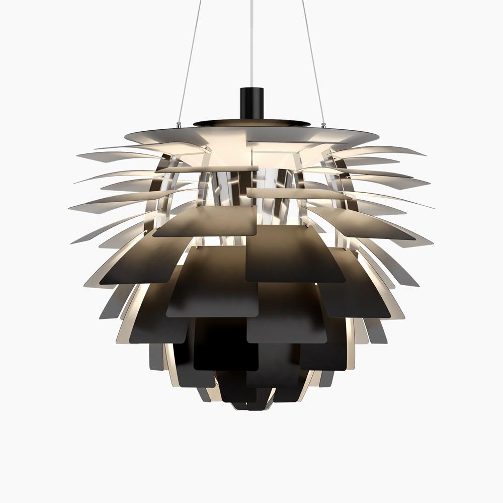 PH Artichoke Pendant hanging lamps Louis Poulsen Large-28.3" D Black