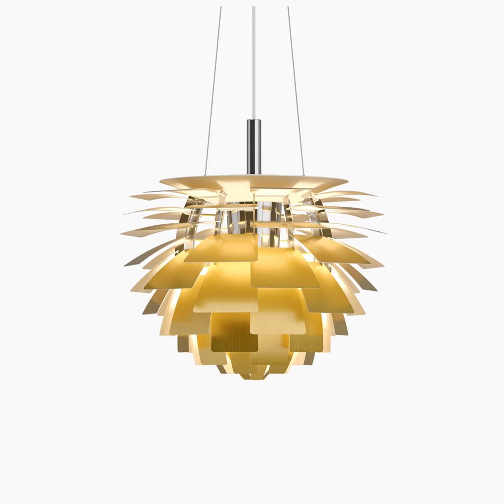 PH Artichoke Pendant hanging lamps Louis Poulsen Small-18.9" D Brass