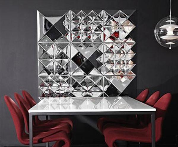 Panton Mirror Sculpture 1 Pyramid Wall Lights Verpan