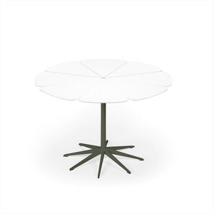 Petal Dining Table Outdoors Knoll White Petals Green 