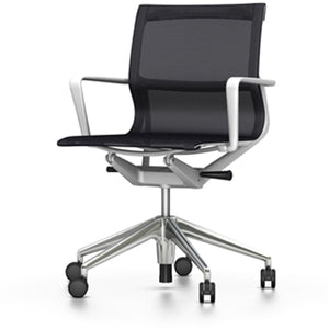 Physix task chair Vitra polished aluminum black pearl casters hard - unbraked for carpet