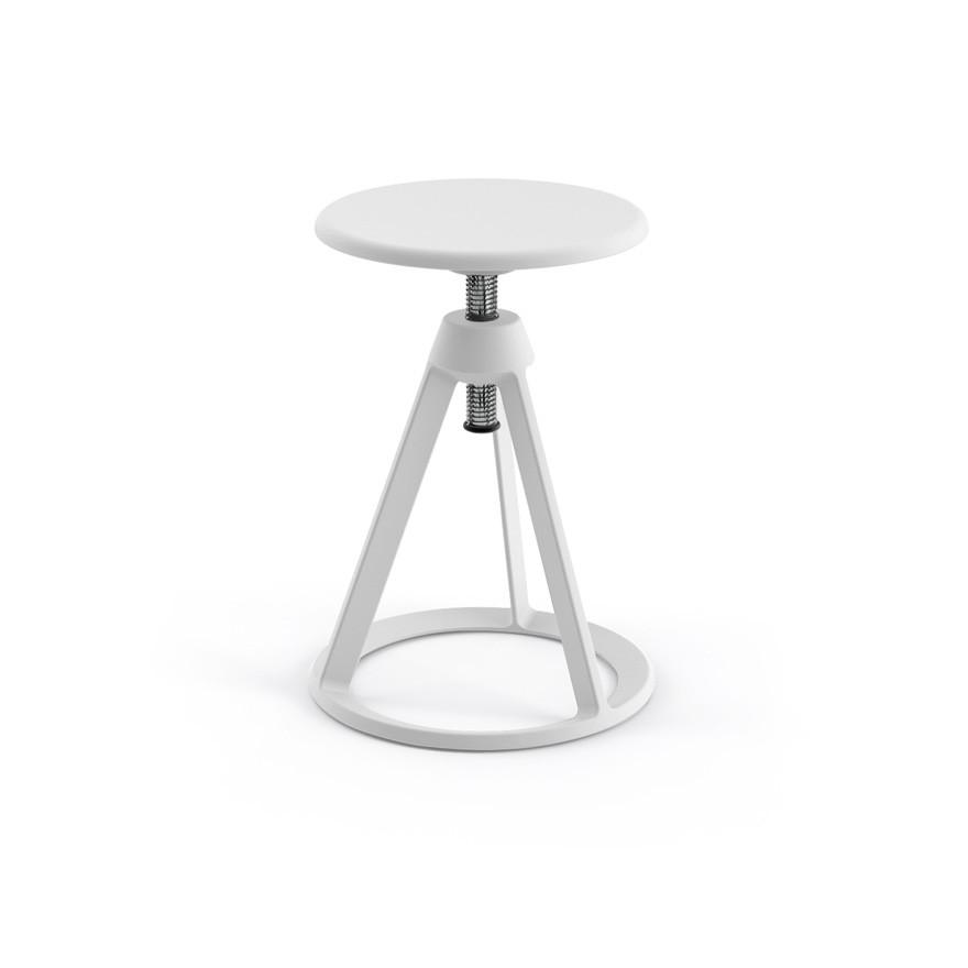 Piton Adjustable-Height Stool Stools Knoll White White