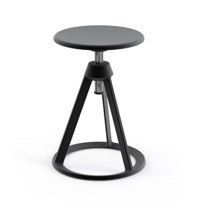 Piton Adjustable-Height Stool Stools Knoll Jet Black Jet Black