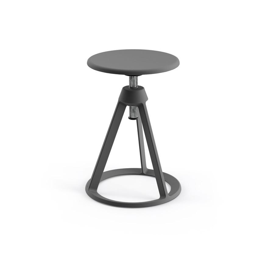 Piton Adjustable-Height Stool Stools Knoll Medium Metallic Grey Medium Metallic Grey