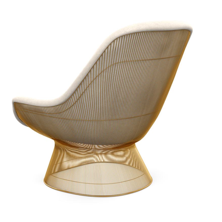 Platner Gold Plated Easy Chair lounge chair Knoll