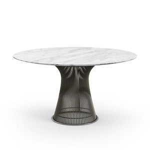 Platner Dining Table Dining Tables Knoll Metallic Bronze Carrara marble, Satin finish 