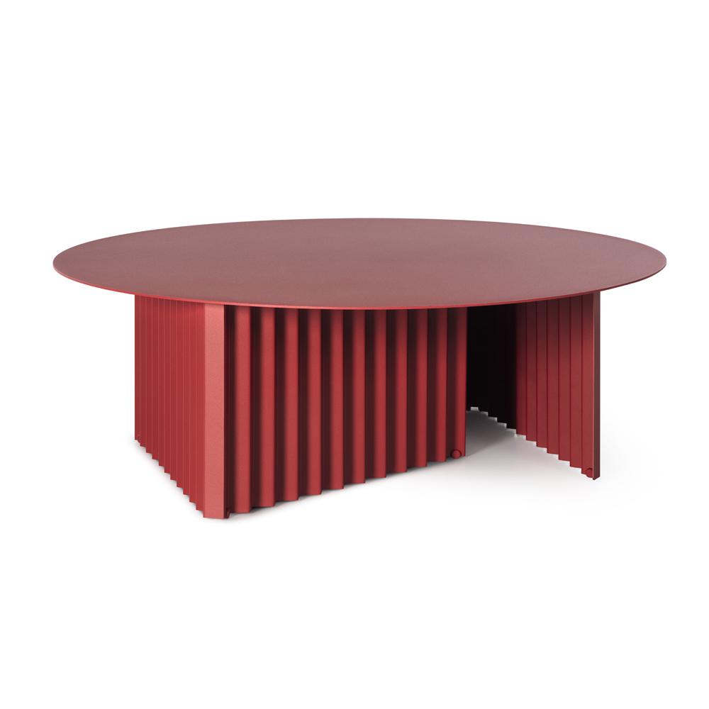 Plec Round Coffee Table Coffee Tables RS Barcelona Large Coral Steel