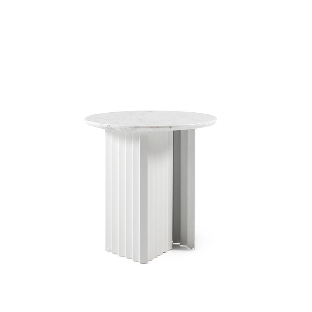 Plec Round Coffee Table Coffee Tables RS Barcelona Small White Carrara Marble
