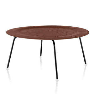 Eames Molded Plywood Coffee Table - Metal Base Coffee Tables herman miller Walnut Black Base 