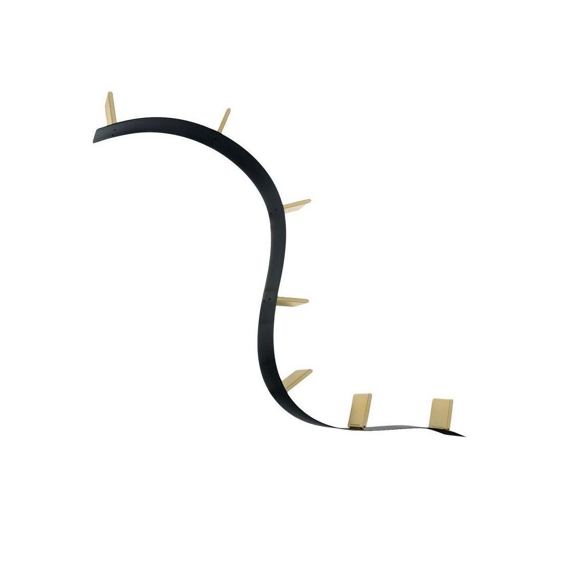 Bookworm storage Kartell Short Matte Black/Gold