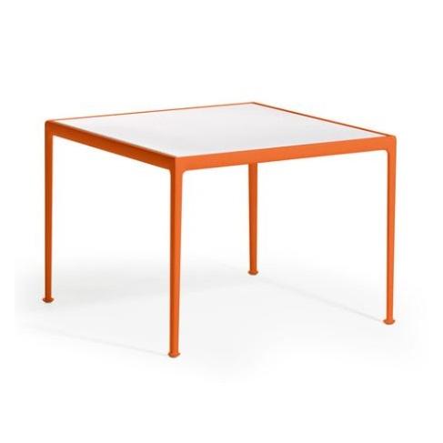 Richard Schultz 1966 Square Dining Table Dining Tables Knoll Orange 28" x 28"/White Porcelain Top