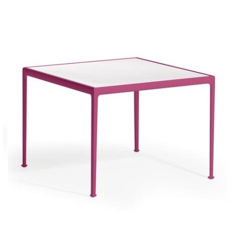 Richard Schultz 1966 Square Dining Table Dining Tables Knoll Plum 28" x 28"/White Porcelain Top