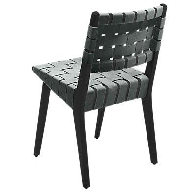 Risom Side Chair with Webbed Back Side/Dining Knoll Ebonized Maple Eucalyptus Nylon Webbing