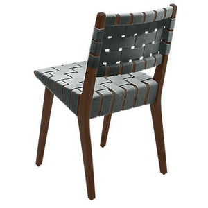 Risom Side Chair with Webbed Back Side/Dining Knoll Light Walnut Eucalyptus Nylon Webbing 