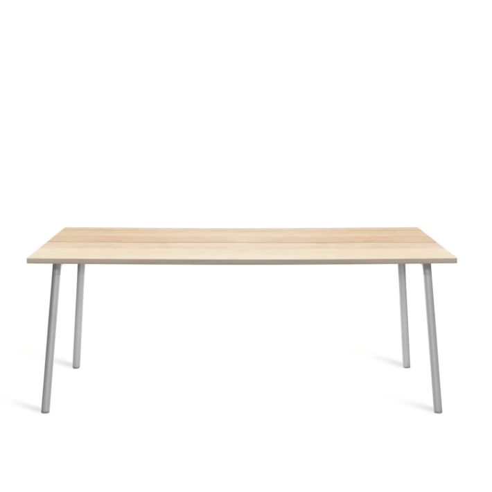Emeco Run Table 72" table Emeco Aluminum Base /Accoya Top Finish