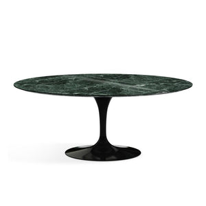 Saarinen 72" Oval Dining Table Dining Tables Knoll Black Verde Alpi marble, Shiny finish 
