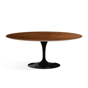 Saarinen 72" Oval Dining Table Dining Tables Knoll Black Rosewood 