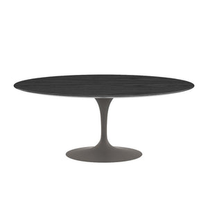 Saarinen 72" Oval Dining Table Dining Tables Knoll Grey Ebonized Walnut 