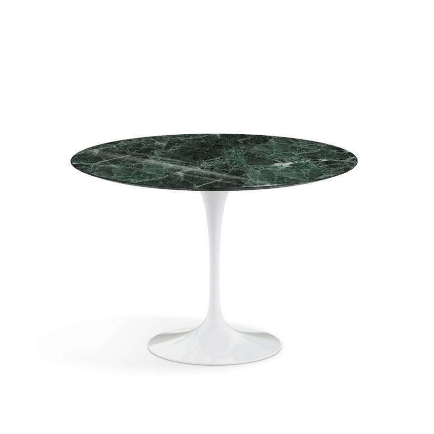Saarinen 42" Round Dining Table Dining Tables Knoll White Verde Alpi Coated Marble