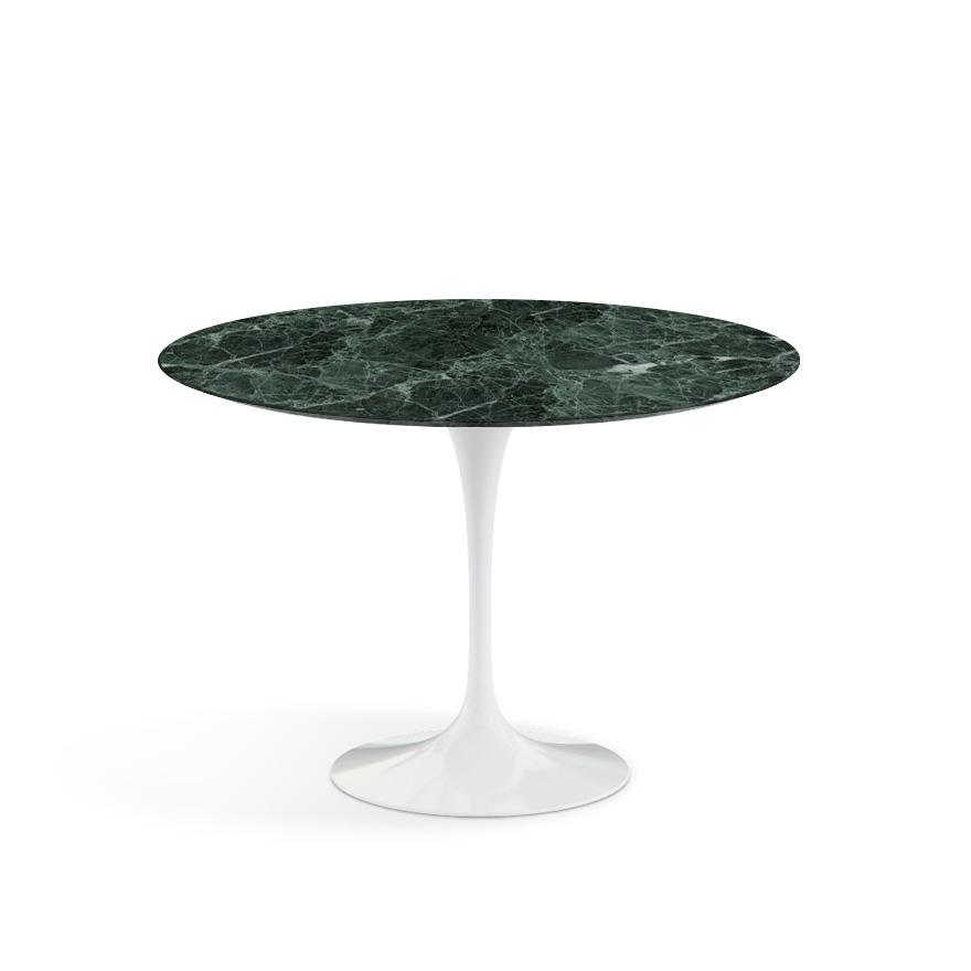 Saarinen 42" Round Dining Table Dining Tables Knoll White Verde Alpi Satin Coated Marble