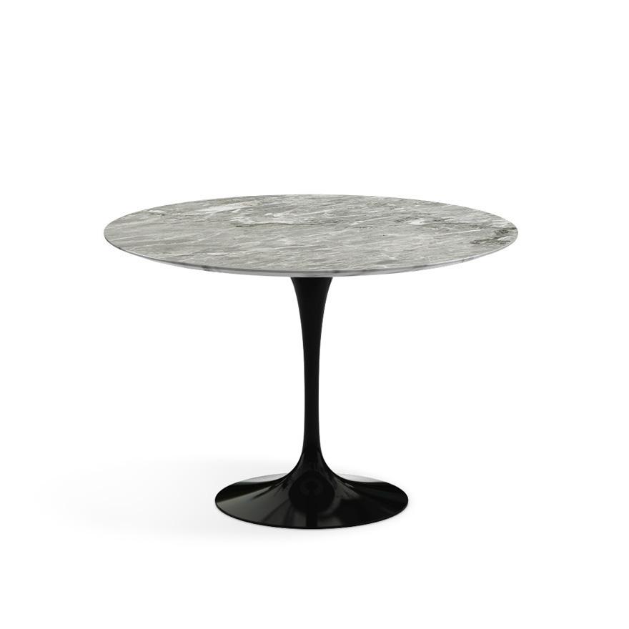 Saarinen 42" Round Dining Table Dining Tables Knoll Black Grey Satin Coated Marble