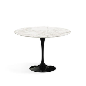 Saarinen 42" Round Dining Table Dining Tables Knoll Black Carrara Coated Marble 