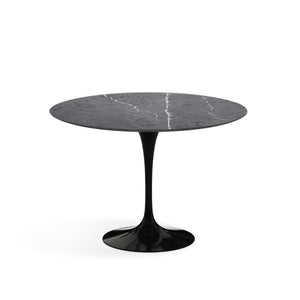 Saarinen 42" Round Dining Table Dining Tables Knoll Black Grigio Marquina marble, Satin finish 