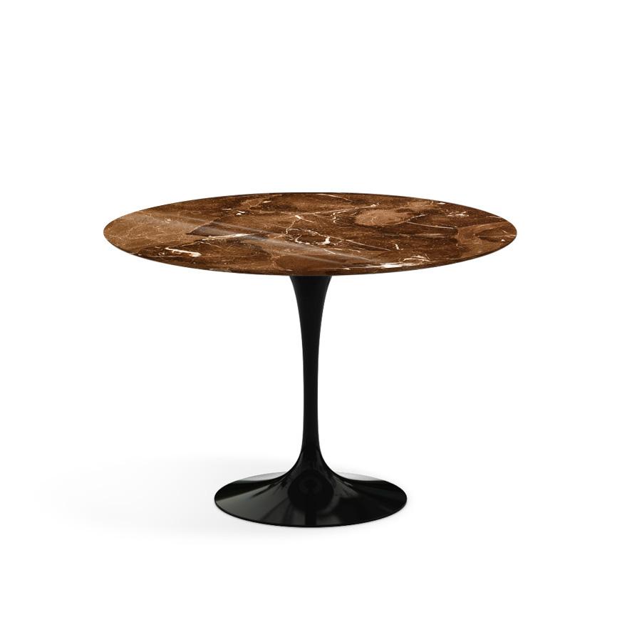 Saarinen 42" Round Dining Table Dining Tables Knoll Black Espresso marble, Shiny finish
