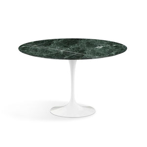 Saarinen 47" Round Dining Table Dining Tables Knoll Verde Alpi marble, Shiny finish