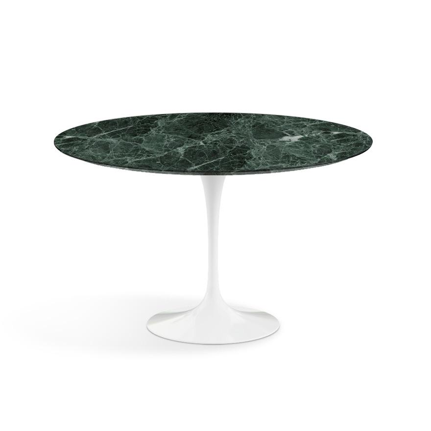 Saarinen 47" Round Dining Table Dining Tables Knoll Verde Alpi marble, Satin finish